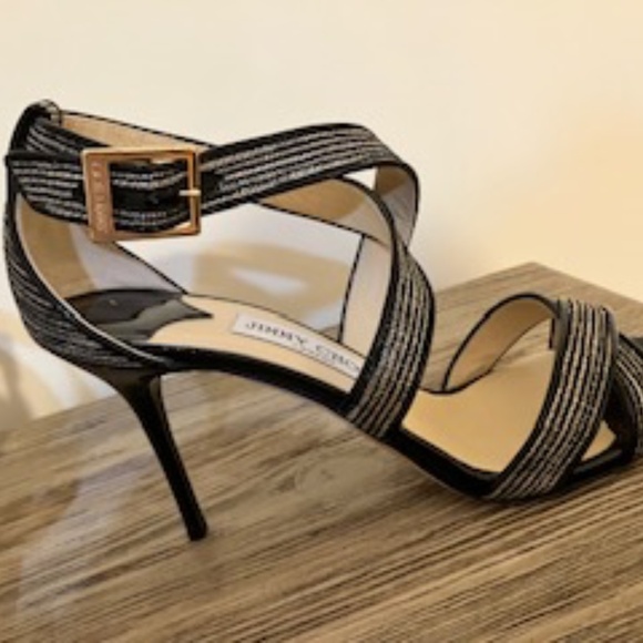 Jimmy Choo London "Louise" Cross Strap Sandal (Women's size 8M) - Picture 6 of 9